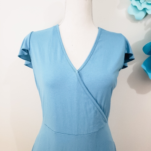 ⭐HP⭐ JUICY COUTURE DRESS BABY BLUE RUFFLE HIGH LOW - Picture 3 of 12